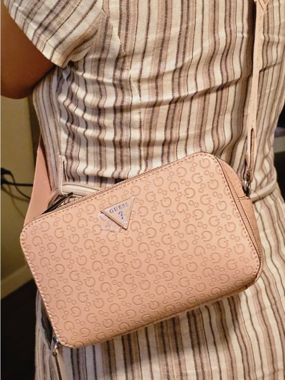GUESS Blush Pink Logo Crossbody Bag | Adjustable Strap | New with tags